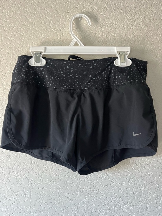 Nike Pants - Nike Black Women's Athletic Running Shorts with Patterned Stretch Waistband